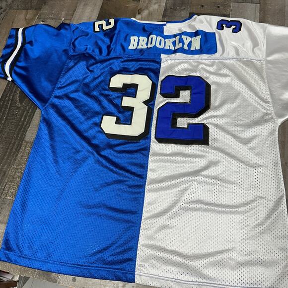 City Athletics Brooklyn Jersey XXL #32 Blue/White New York Rap HIp Hop - Picture 6 of 9